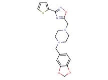 1-(1,3-benzodioxol-5-ylmethyl)-4-{[3-(2-thienyl)-1,2,4-oxadiazol-5-yl]methyl}piperazine