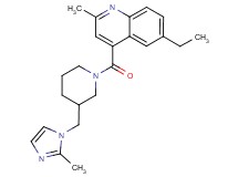 6-ethyl-2-methyl-4-({3-[(2-methyl-1H-imidazol-1-yl)methyl]-1-piperidinyl}carbonyl)quinoline
