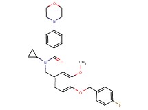 N-cyclopropyl-N-{4-[(4-fluorobenzyl)oxy]-3-methoxybenzyl}-4-(4-morpholinyl)benzamide