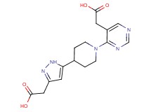 (4-{4-[3-(carboxymethyl)-1H-pyrazol-5-yl]piperidin-1-yl}pyrimidin-5-yl)acetic acid