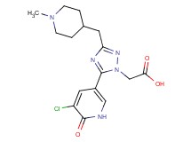 {5-(5-chloro-6-oxo-1,6-dihydropyridin-3-yl)-3-[(1-methylpiperidin-4-yl)methyl]-1H-1,2,4-triazol-1-yl}acetic acid