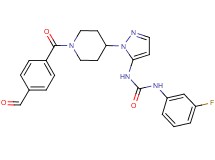 N-(3-fluorophenyl)-N'-{1-[1-(4-formylbenzoyl)-4-piperidinyl]-1H-pyrazol-5-yl}urea