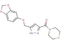 4-({5-[(1,3-benzodioxol-5-yloxy)methyl]-1H-pyrazol-3-yl}carbonyl)thiomorpholine