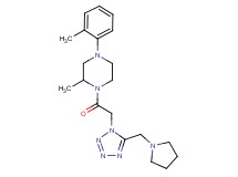 2-methyl-4-(2-methylphenyl)-1-{[5-(1-pyrrolidinylmethyl)-1H-tetrazol-1-yl]acetyl}piperazine