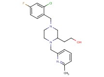 2-{4-(2-chloro-4-fluorobenzyl)-1-[(6-methyl-2-pyridinyl)methyl]-2-piperazinyl}ethanol