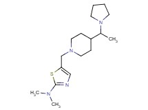N,N-dimethyl-5-({4-[1-(1-pyrrolidinyl)ethyl]-1-piperidinyl}methyl)-1,3-thiazol-2-amine