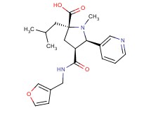(2S*,4S*,5R*)-4-{[(3-furylmethyl)amino]carbonyl}-2-isobutyl-1-methyl-5-pyridin-3-ylpyrrolidine-2-carboxylic acid