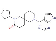 2-cyclopentyl-8-(7H-pyrrolo[2,3-d]pyrimidin-4-yl)-2,8-diazaspiro[5.5]undecan-3-one