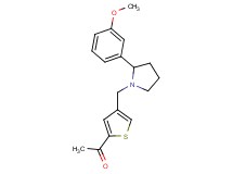 1-(4-{[2-(3-methoxyphenyl)pyrrolidin-1-yl]methyl}-2-thienyl)ethanone