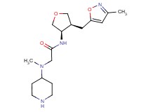 N~2~-methyl-N~1~-{rel-(3R,4S)-4-[(3-methyl-5-isoxazolyl)methyl]tetrahydro-3-furanyl}-N~2~-4-piperidinylglycinamide dihydrochloride