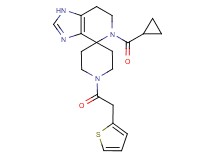 5-(cyclopropylcarbonyl)-1'-(2-thienylacetyl)-1,5,6,7-tetrahydrospiro[imidazo[4,5-c]pyridine-4,4'-piperidine]