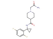 1-(2-amino-2-oxoethyl)-N-[1-(2,5-difluorophenyl)cyclopropyl]-4-piperidinecarboxamide