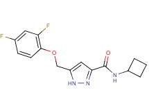 N-cyclobutyl-5-[(2,4-difluorophenoxy)methyl]-1H-pyrazole-3-carboxamide