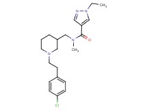 N-({1-[2-(4-chlorophenyl)ethyl]-3-piperidinyl}methyl)-1-ethyl-N-methyl-1H-pyrazole-4-carboxamide