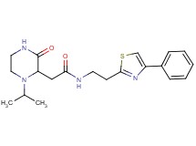 2-(1-isopropyl-3-oxo-2-piperazinyl)-N-[2-(4-phenyl-1,3-thiazol-2-yl)ethyl]acetamide