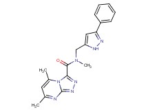 N,5,7-trimethyl-N-[(3-phenyl-1H-pyrazol-5-yl)methyl][1,2,4]triazolo[4,3-a]pyrimidine-3-carboxamide