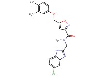 N-[(5-chloro-1H-benzimidazol-2-yl)methyl]-5-[(3,4-dimethylphenoxy)methyl]-N-methyl-3-isoxazolecarboxamide