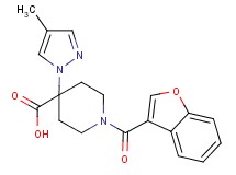 1-(1-benzofuran-3-ylcarbonyl)-4-(4-methyl-1H-pyrazol-1-yl)piperidine-4-carboxylic acid
