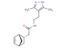 2-[(1S*,2S*,4S*)-bicyclo[2.2.1]hept-5-en-2-yl]-N-[2-(3,5-dimethyl-1H-pyrazol-4-yl)ethyl]acetamide
