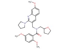 2,5-dimethoxy-N-{[7-methoxy-2-(1-pyrrolidinyl)-3-quinolinyl]methyl}-N-(tetrahydro-2-furanylmethyl)benzamide