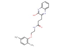 N-[2-(2,5-dimethylphenoxy)ethyl]-3-(3-hydroxy-2-quinoxalinyl)propanamide