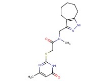 N-(1,4,5,6,7,8-hexahydrocyclohepta[c]pyrazol-3-ylmethyl)-N-methyl-2-[(4-methyl-6-oxo-1,6-dihydropyrimidin-2-yl)thio]acetamide