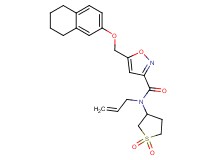 N-allyl-N-(1,1-dioxidotetrahydro-3-thienyl)-5-[(5,6,7,8-tetrahydro-2-naphthalenyloxy)methyl]-3-isoxazolecarboxamide