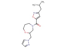 4-[(3-isobutyl-5-isoxazolyl)carbonyl]-2-(1H-pyrazol-1-ylmethyl)-1,4-oxazepane