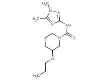 N-(1,5-dimethyl-1H-1,2,4-triazol-3-yl)-3-propoxy-1-piperidinecarboxamide trifluoroacetate