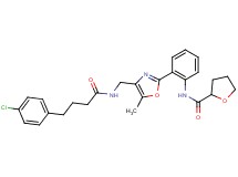 N-{2-[4-({[4-(4-chlorophenyl)butanoyl]amino}methyl)-5-methyl-1,3-oxazol-2-yl]phenyl}tetrahydro-2-furancarboxamide
