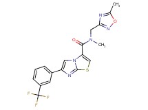 N-methyl-N-[(5-methyl-1,2,4-oxadiazol-3-yl)methyl]-6-[3-(trifluoromethyl)phenyl]imidazo[2,1-b][1,3]thiazole-3-carboxamide