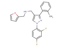 1-[1-(2,4-difluorophenyl)-3-(2-methylphenyl)-1H-pyrazol-4-yl]-N-(2-furylmethyl)methanamine