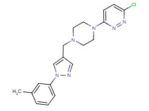 3-chloro-6-(4-{[1-(3-methylphenyl)-1H-pyrazol-4-yl]methyl}piperazin-1-yl)pyridazine