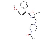 1-acetyl-4-{[2-(4-methoxy-1-naphthyl)-5-methyl-1,3-oxazol-4-yl]methyl}piperazine