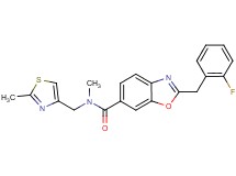 2-(2-fluorobenzyl)-N-methyl-N-[(2-methyl-1,3-thiazol-4-yl)methyl]-1,3-benzoxazole-6-carboxamide