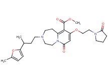 methyl 3-[3-(5-methyl-2-furyl)butyl]-7-oxo-9-[2-(2-oxo-1-pyrrolidinyl)ethoxy]-1,2,3,4,5,7-hexahydropyrido[1,2-d][1,4]diazepine-10-carboxylate