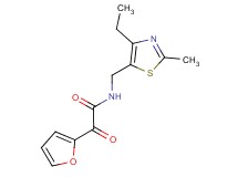 N-[(4-ethyl-2-methyl-1,3-thiazol-5-yl)methyl]-2-(2-furyl)-2-oxoacetamide