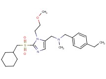 1-[2-[(cyclohexylmethyl)sulfonyl]-1-(2-methoxyethyl)-1H-imidazol-5-yl]-N-(4-ethylbenzyl)-N-methylmethanamine