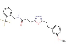 3-{5-[2-(3-methoxyphenyl)ethyl]-1,3,4-oxadiazol-2-yl}-N-[2-(trifluoromethyl)benzyl]propanamide