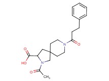 2-acetyl-8-(3-phenylpropanoyl)-2,8-diazaspiro[4.5]decane-3-carboxylic acid