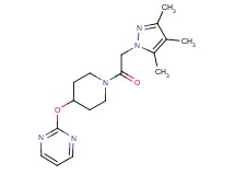 2-({1-[(3,4,5-trimethyl-1H-pyrazol-1-yl)acetyl]piperidin-4-yl}oxy)pyrimidine