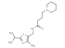 N-[(2-isopropyl-4-methyl-1,3-thiazol-5-yl)methyl]-4-(1-piperidinyl)butanamide