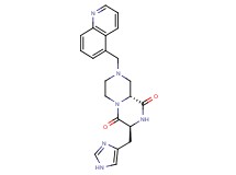 (3S,9aR)-3-(1H-imidazol-4-ylmethyl)-8-(5-quinolinylmethyl)tetrahydro-2H-pyrazino[1,2-a]pyrazine-1,4(3H,6H)-dione