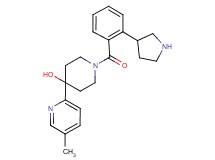 4-(5-methyl-2-pyridinyl)-1-[2-(3-pyrrolidinyl)benzoyl]-4-piperidinol