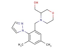 {4-[3,5-dimethyl-2-(1H-pyrazol-1-yl)benzyl]morpholin-3-yl}methanol