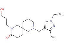 8-[(1-ethyl-3-methyl-1H-pyrazol-4-yl)methyl]-2-(3-hydroxypropyl)-2,8-diazaspiro[5.5]undecan-3-one