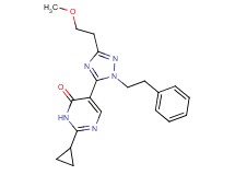 2-cyclopropyl-5-[3-(2-methoxyethyl)-1-(2-phenylethyl)-1H-1,2,4-triazol-5-yl]pyrimidin-4(3H)-one