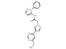 2-[4-(6-methoxypyrimidin-4-yl)-1H-pyrazol-1-yl]-N-(1-phenyl-1H-pyrazol-5-yl)acetamide