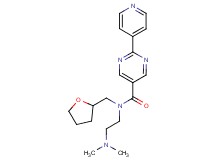 N-[2-(dimethylamino)ethyl]-2-pyridin-4-yl-N-(tetrahydrofuran-2-ylmethyl)pyrimidine-5-carboxamide