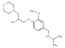1-{4-[(isopropylamino)methyl]-2-methoxyphenoxy}-3-(4-thiomorpholinyl)-2-propanol
